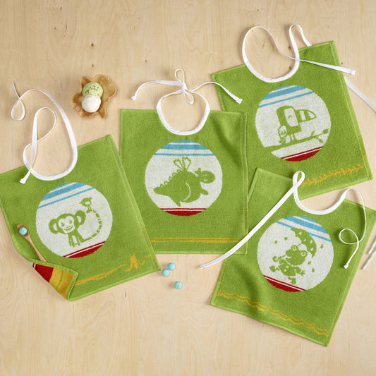 De Witte Lietaer Slabbetjes Set Groen 4 Stuks