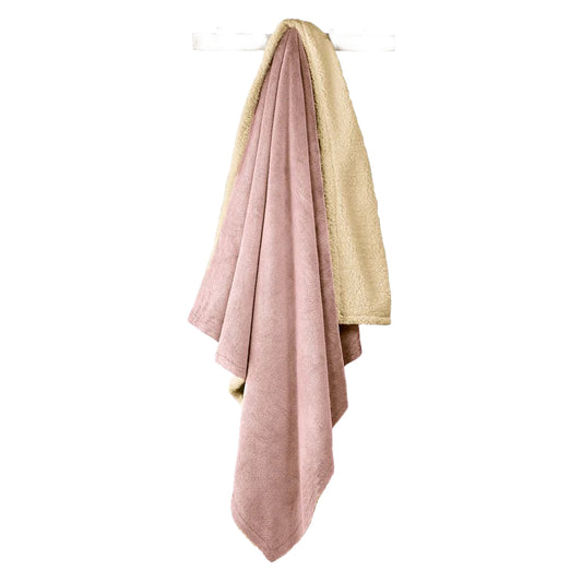 De Witte Lietaer Teddy Laya Plaid Vieux Rose