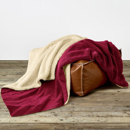 De Witte Lietaer Teddy Laya Plaid Weinrot