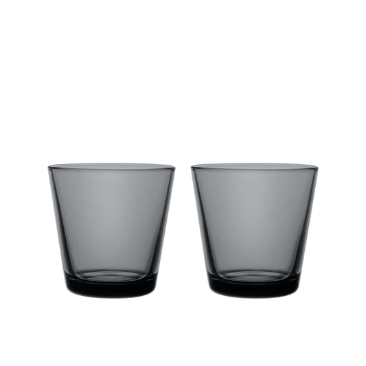Iittala Kartio Waterglas Donkergrijs 21 cl 2 Stuks