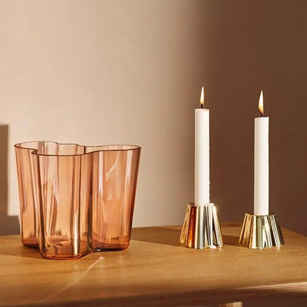 Iittala Aalto Kaarsenstandaard Set Messing