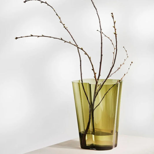 Iittala Alvar Aalto Vaas Mosgroen 25,1 cm