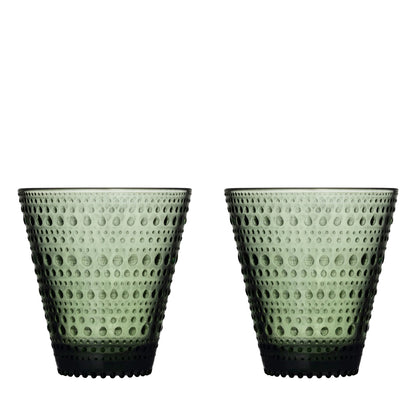 Iittala Kastehelmi Glas Pine Green 30 cl 2 Stuks