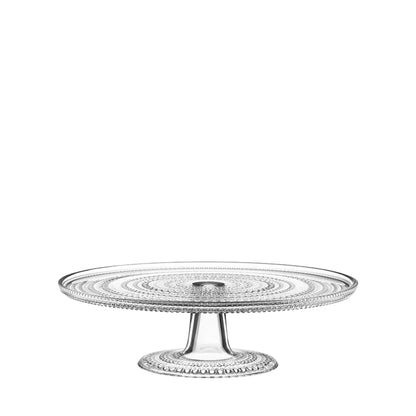 Iittala Kastehelmi Tortenständer auf Fuß, transparent, 24 cm