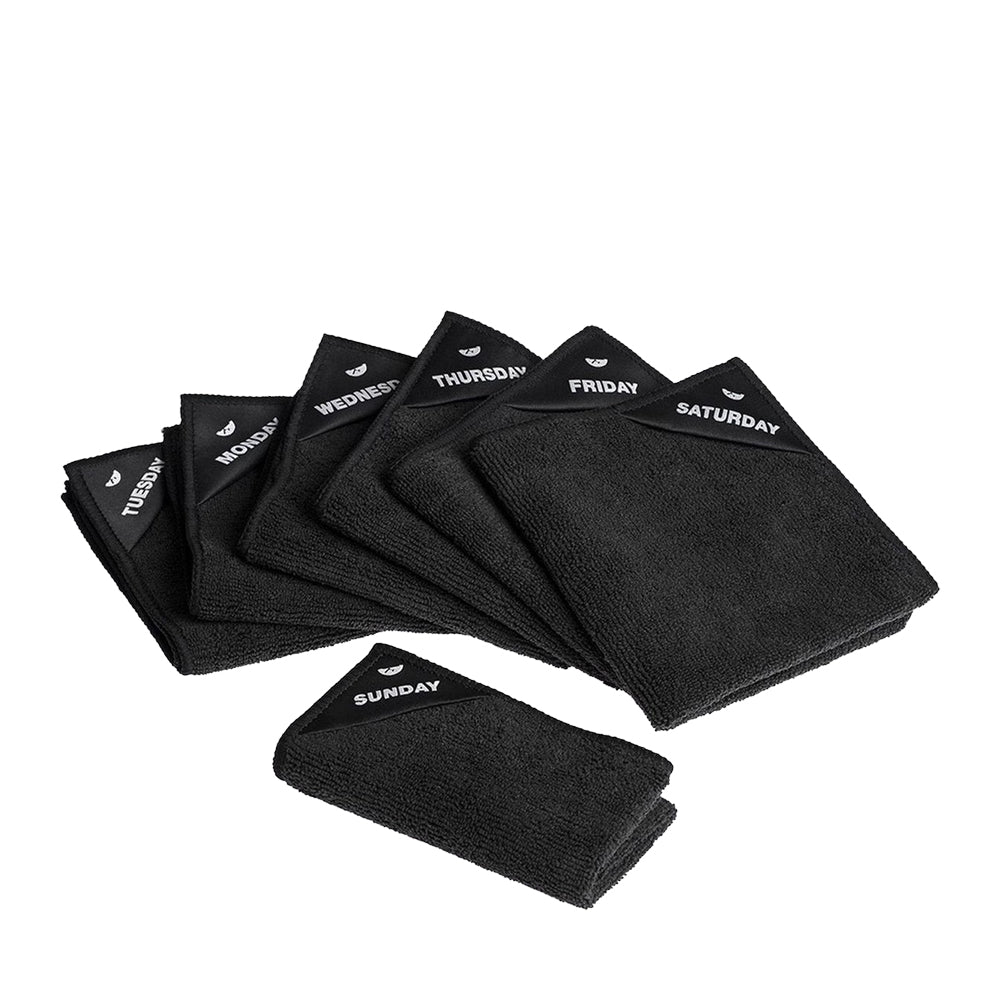 Klud Mikrofaser-Geschirrtuchset Schwarz 7-teilig