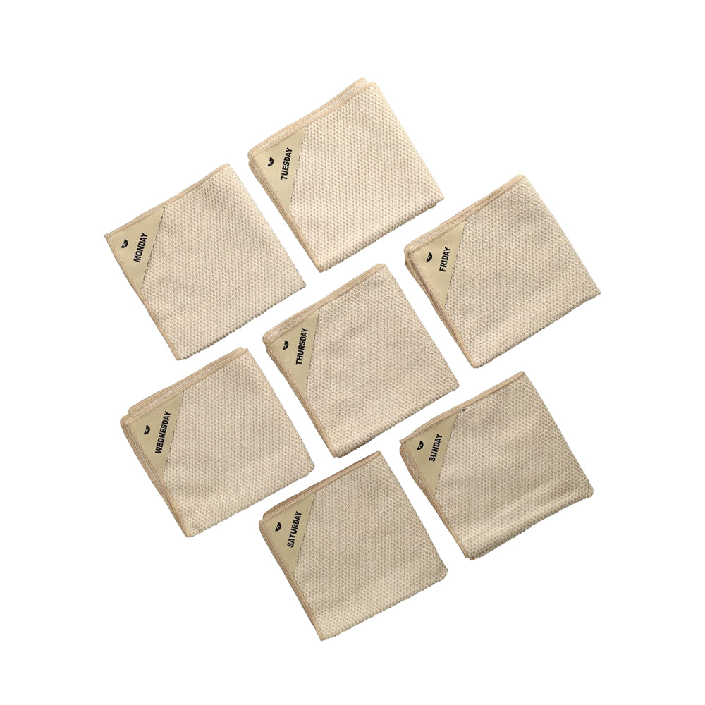 Klud Wafel Microvezel Vaatdoekjes Almond 7 Stuks