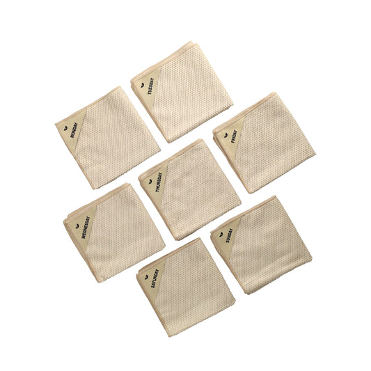 Klud Wafel Microvezel Vaatdoekjes Almond 7 Stuks