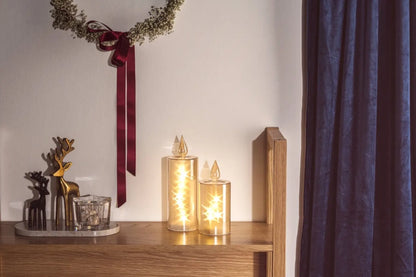 Leonardo Riposo Kaarslamp met Ledverlichting Goud 21 cm