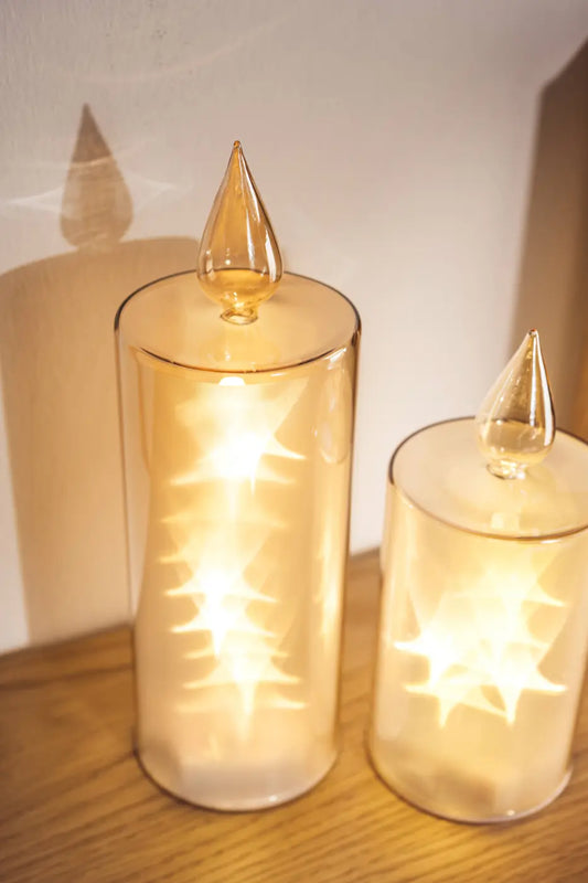 Leonardo Riposo Kaarslamp met Ledverlichting Goud 27 cm
