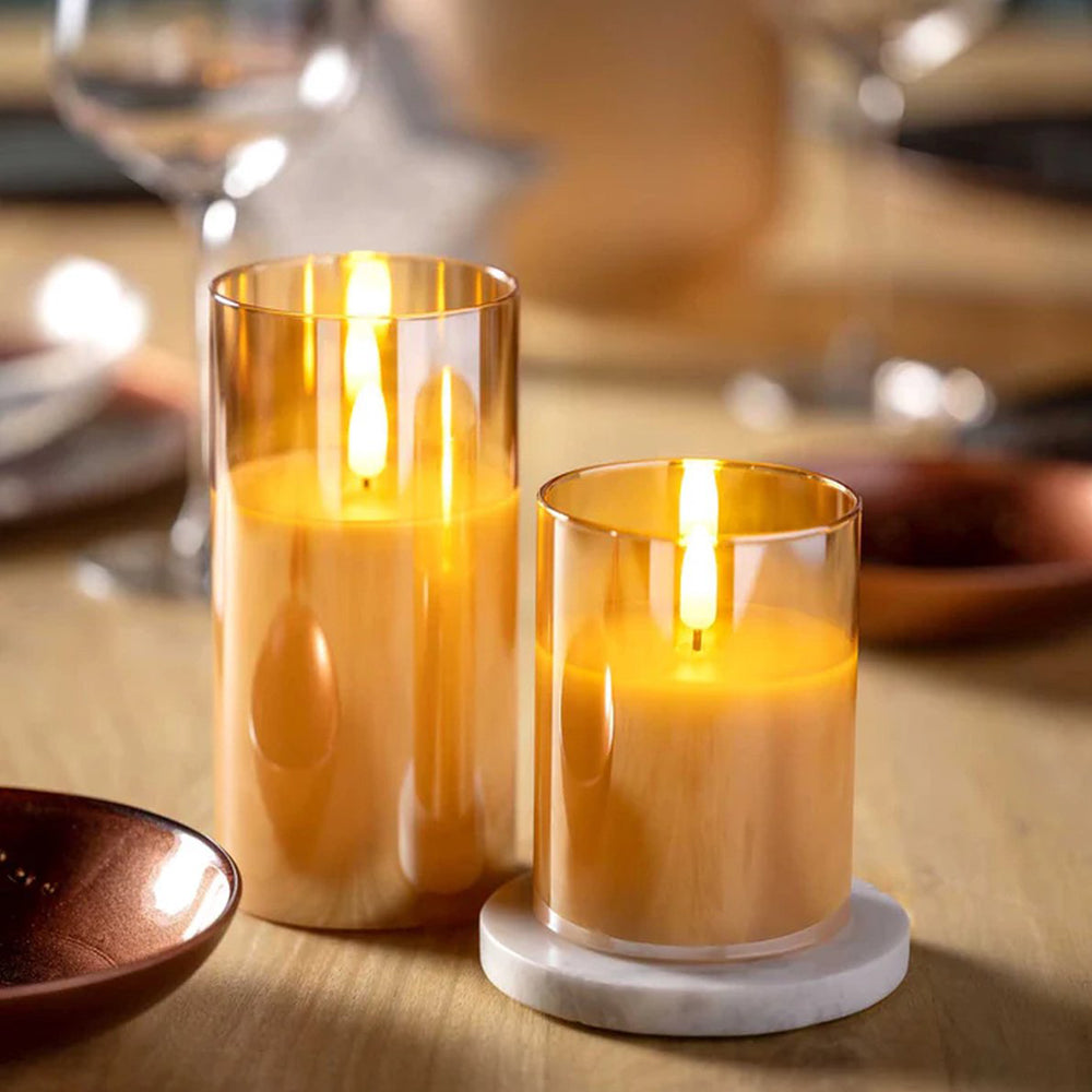 Leonardo Autentico Kerzenlampe mit LED-Beleuchtung Gold 15 cm