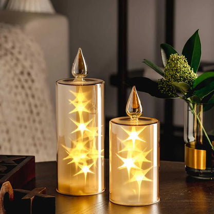 Leonardo Autentico Kerzenlampe mit LED-Beleuchtung Gold