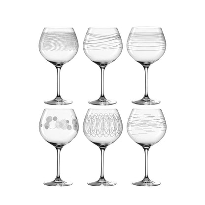 Leonardo Casella Burgundy Glazen Assorti 6 Stuks