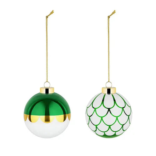 Alessi Delight Kerstballenset 4 Groen 2 Stuks