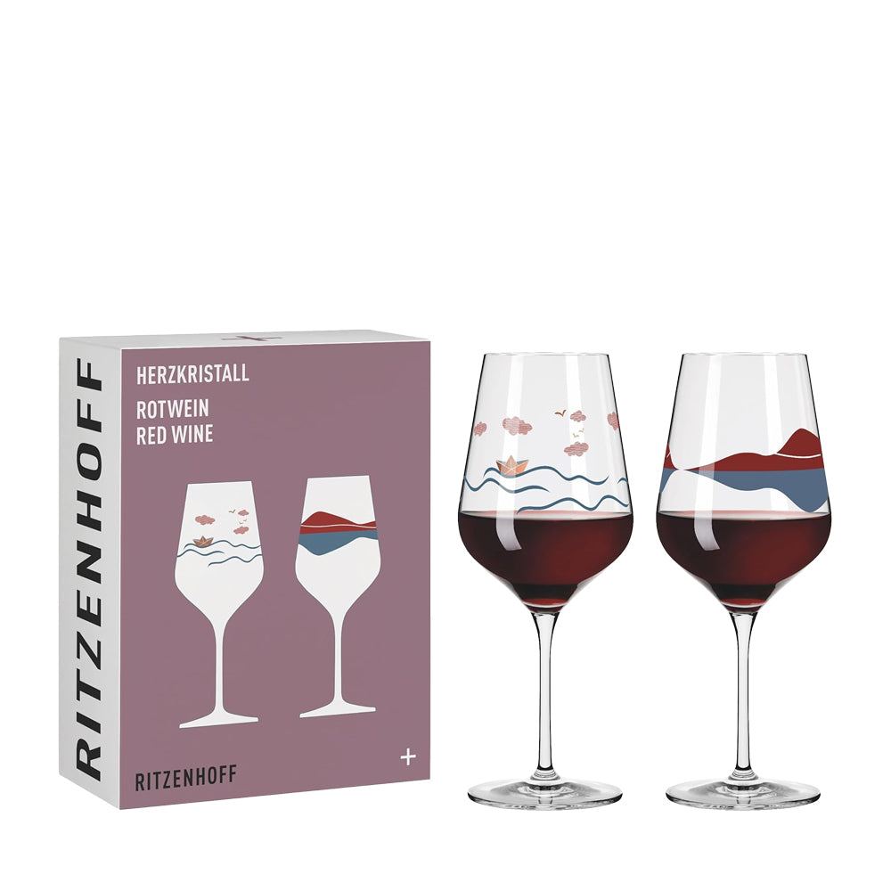 Ritzenhoff Herzkristall Rood Wijnglas 1/2 2 Stuks