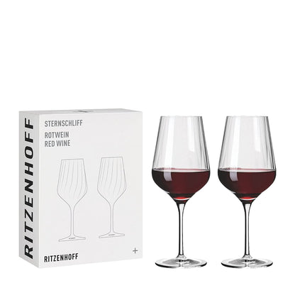 Ritzenhoff Sternschliff Rood Wijnglas 2 Stuks