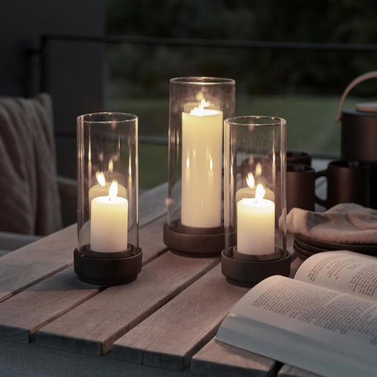 Stelton Hurricane Windlicht Zwart 24,5 cm