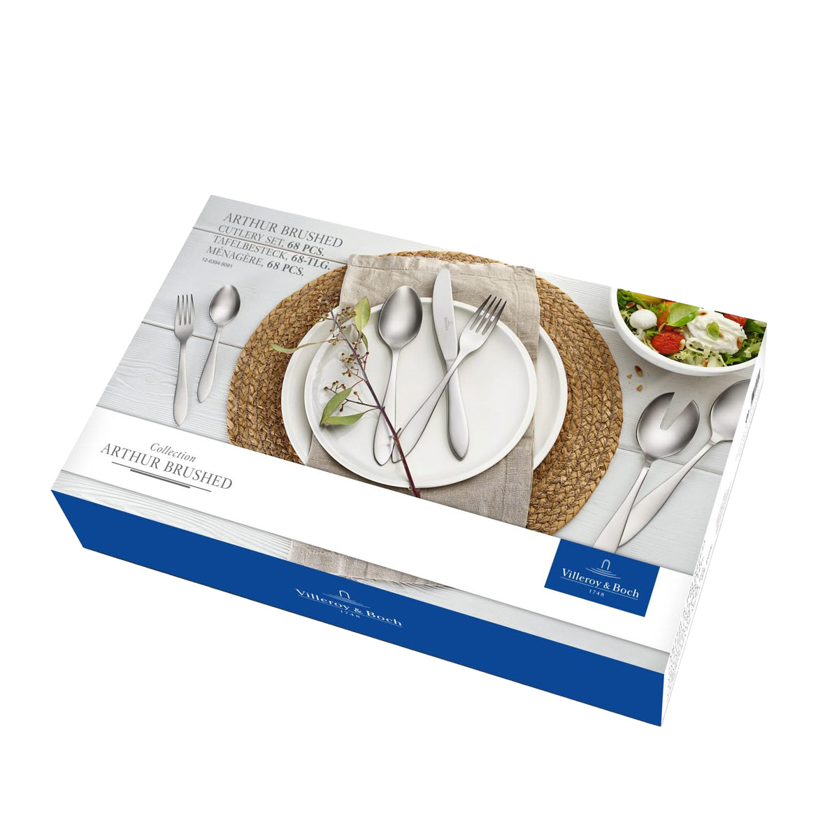 Villeroy & Boch Arthur Brushed Bestekcassette 68-Delig