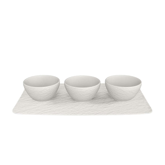 Villeroy & Boch Manufacture Rock Blanc Serveerset 4-Delig