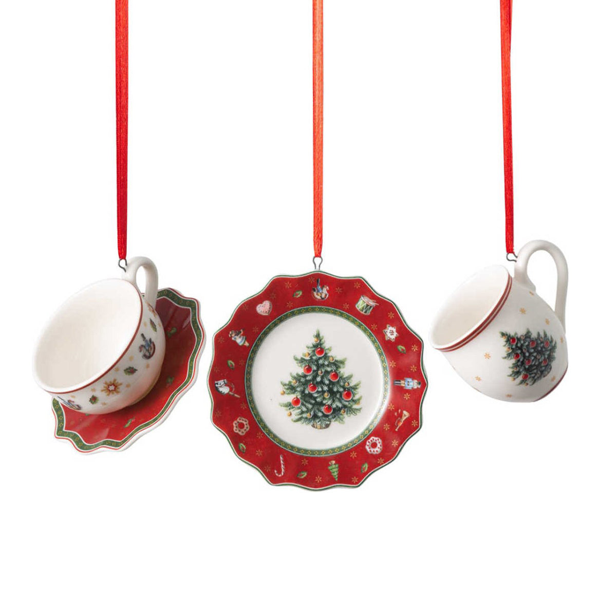 Villeroy & Boch Toy's Delight Decoration Servies Rood 3-Delig