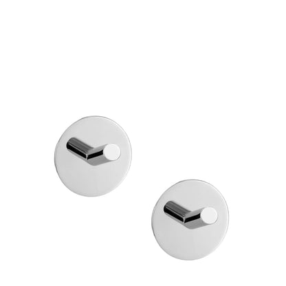 Zack Duplo Handtuchhaken, rund, Edelstahl, glänzend, 2 Stück