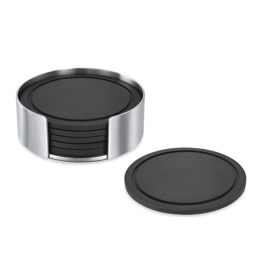 Zack Vetro Glasonderzetter RVS/Zwart 6 Stuks