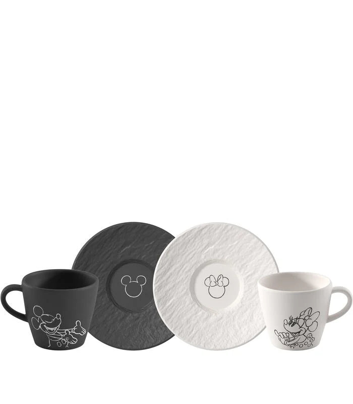 Villeroy & Boch Manufacture Rock Mickey Mouse Espresso Set 4-Delig