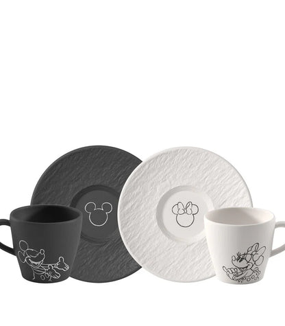Villeroy & Boch Manufacture Rock Mickey Mouse Koffie Set 4-Delig