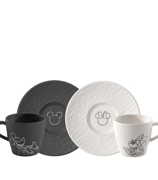 Villeroy & Boch Manufacture Rock Mickey Mouse Koffie Set 4-Delig