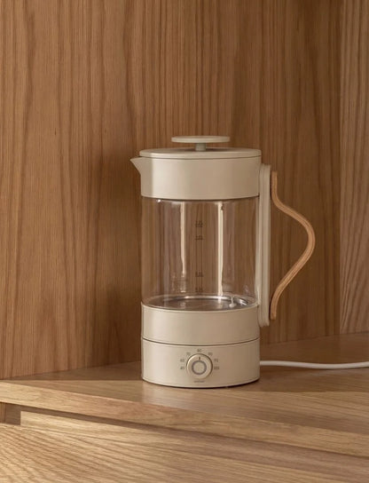 Stelton Emma Waterkoker Sand/Transparant 1,2 L met Temperatuurregelaar
