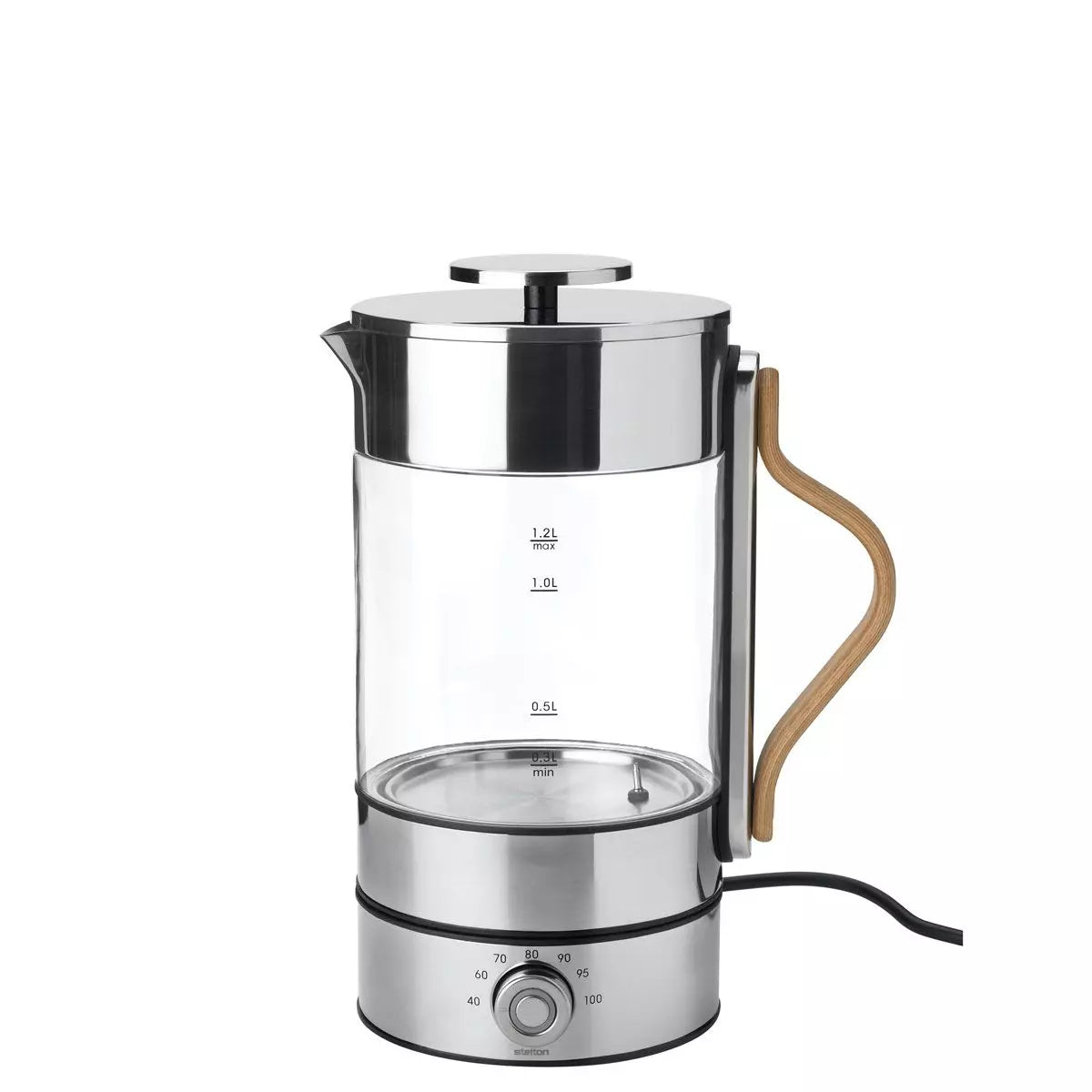 Stelton Emma Waterkoker RVS/Transparant 1,2 L met Temperatuurregelaar