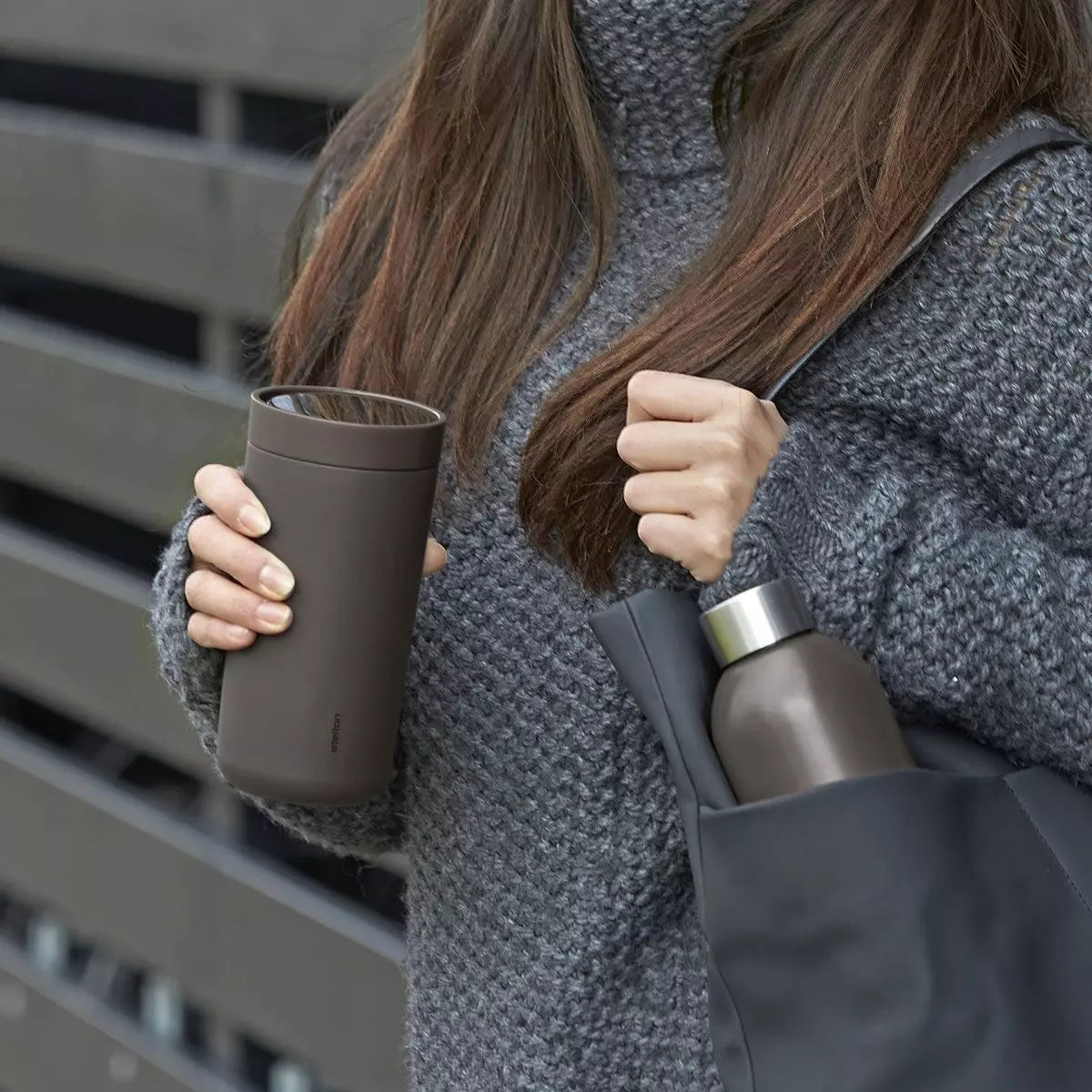 Stelton To Go CliCk Thermosbeker Soft Bark 0,4 L
