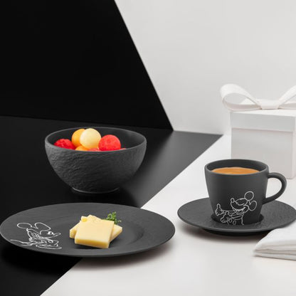 Villeroy & Boch Manufacture Rock Mickey Mouse Ontbijtset 4-Delig